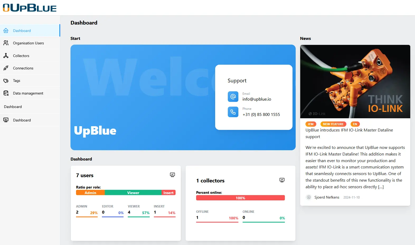 UpBlue Management Environment